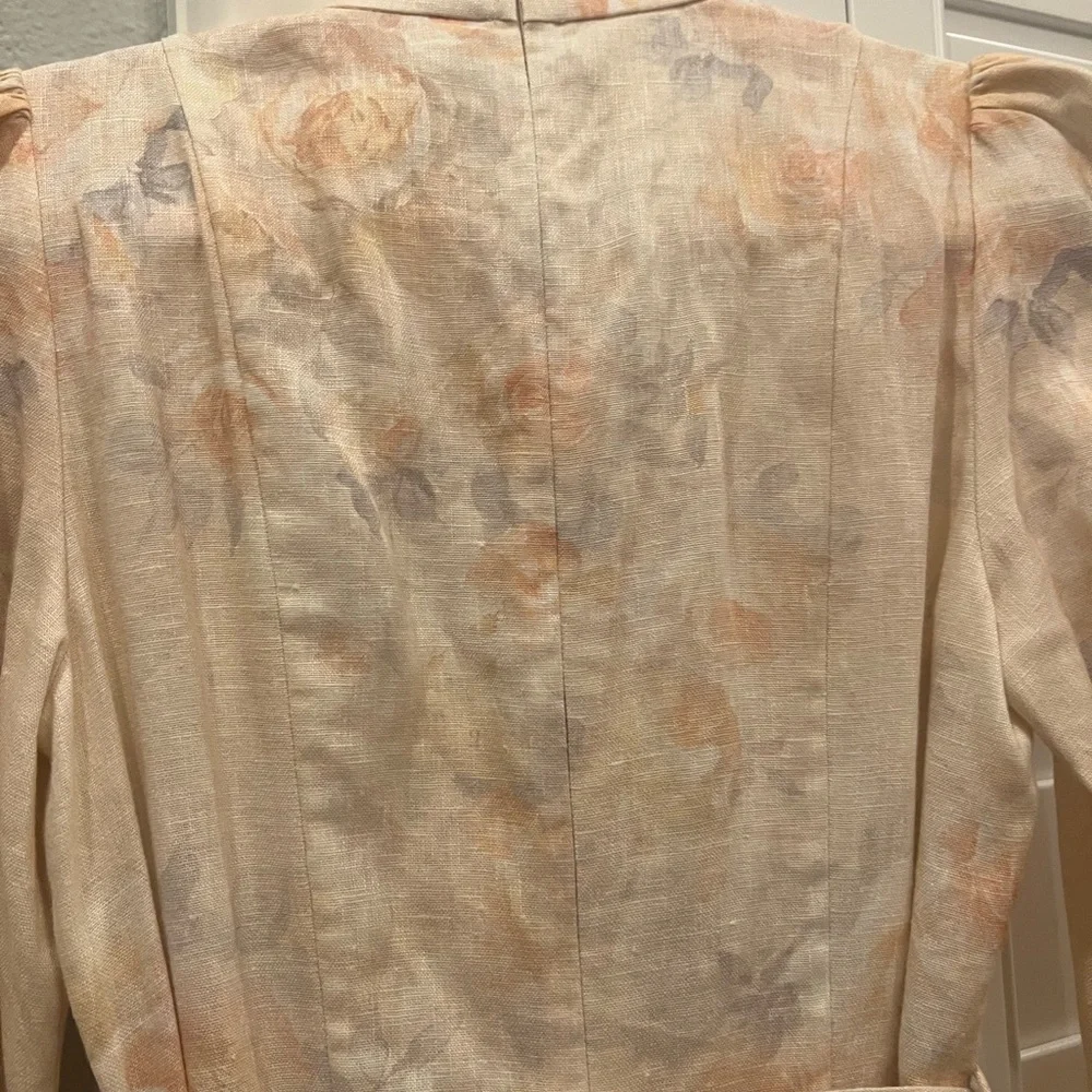 Zimmermann Crush buttoned midi Floral Long Sleeve Dress. Size 1. New with tags - Picture 6 of 13